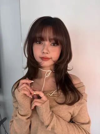 セミロング 透明感/韓国ヘア/ miyu 🎀のヘアスタイル