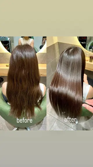 ロング クセ/うねり改善/ 縮毛矯正🫧ゆりのヘアスタイル