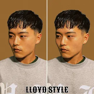 ミディアム カラー パーマ メンズ &CREW スタッフのヘアスタイル