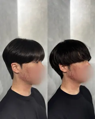 ショート パーマ メンズ 韓国メンズヘア/ ダウンパーマ/歩夢のヘアスタイル