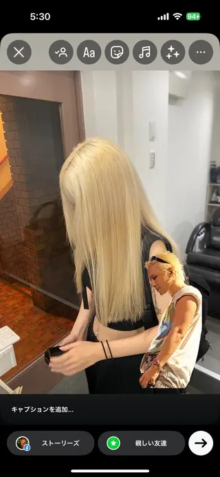 ロング カラー 🇰🇷ハイトーン× 韓国レイヤー레이어드のヘアスタイル