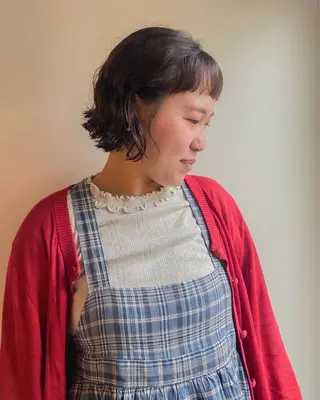 ショート カラー 板谷みさき /艶ボブ/藤沢美容室のヘアスタイル