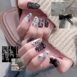 ネイル Nail Share Salon Mariris所属・ユカ‎𖤐nail 堺筋本町/心斎橋のネイルデザイン