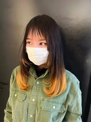 ミディアム カラー 目を惹く艶髪/髪質 改善カラー🤎ぐっちのヘアスタイル