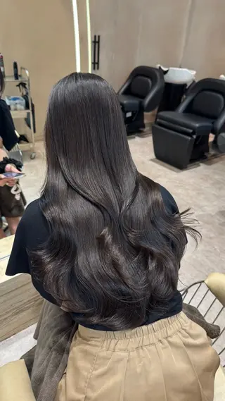 セミロング 韓国ヘア/ベージュ カラー/髪質改善/涼のヘアスタイル