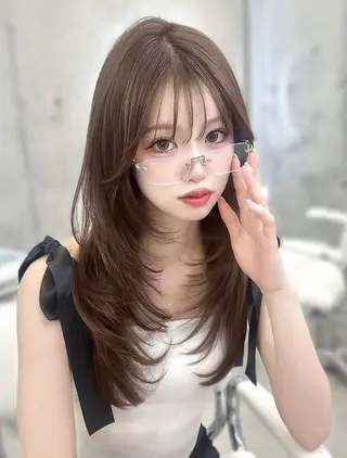 カラー NI表参道所属・Kana/韓国ヘア /暖色カラー🍒のヘアスタイル