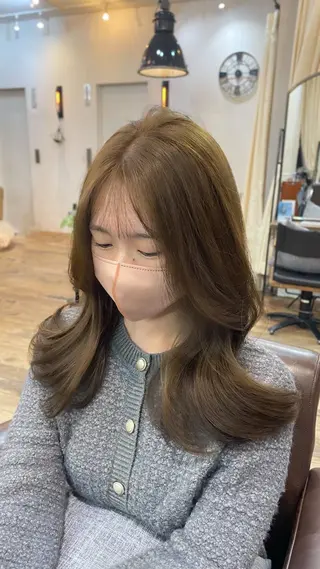 セミロング カラー kahona/カラー /パーマ/銀座のヘアスタイル