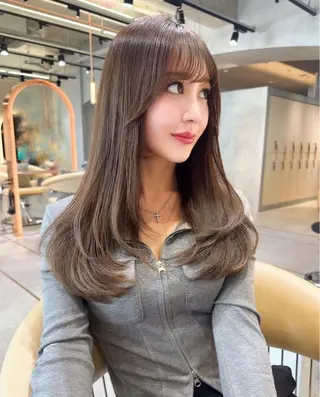 ロング 服部大地/ブリーチ 無しWカラー髪質改善のヘアスタイル