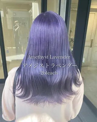 セミロング カラー THESALONS所属・🤍ブリーチカラー /寄田龍樹🤍のヘアスタイル