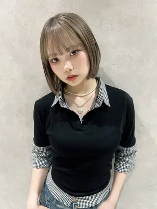 カラー nehus nagaoka所属・🖤複雑履歴ブリーチ Mizuki 🖤のヘアスタイル