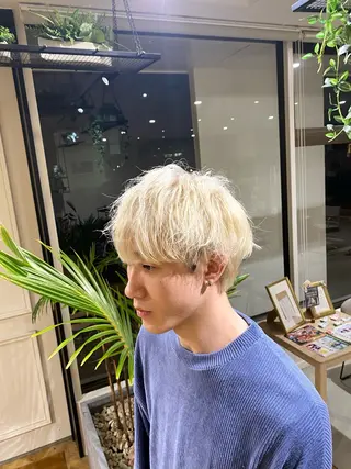 カラー メンズ yate'/ Wカラー/小出捷也のヘアスタイル