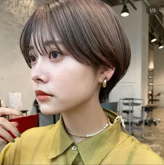 ショート レイヤー小顔ショート 吉田ジョウのヘアスタイル