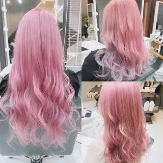 ロング カラー ヘアアレンジ 𝐑𝐈𝐍𝐊𝐀 🐣🩷のヘアスタイル