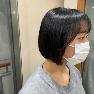 ショート 巻けるケア縮毛矯正✨ ケアカラー✨山下のヘアスタイル