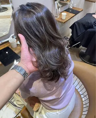 ロング カラー ❤️ブリーチなし💚 ダブルカラー平野実花のヘアスタイル