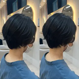 ショート カラー ブリーチ無しダブル カラー🦕まどかのヘアスタイル