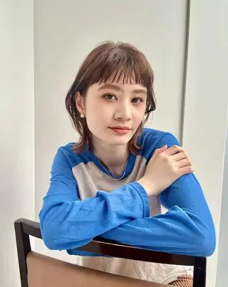 ショート あやめ【顔まわり/レ イヤー/柔らかカラ】のヘアスタイル