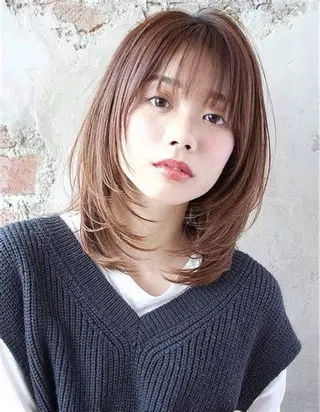 ミディアム HARUKI MINATO JAPAN 仙台所属・💜モデル様大募集中 💜あんどうひな🐣のヘアスタイル