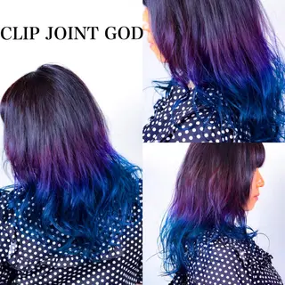 セミロング カラー 今泉 周のヘアスタイル