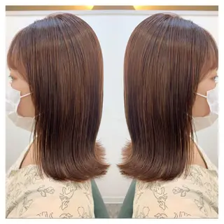 ミディアム カラー 村山 茉衣のヘアスタイル