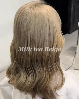 セミロング カラー 透明感カラー/ 藤原リックのヘアスタイル