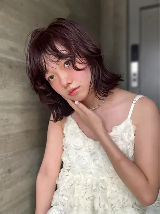 ミディアム カラー SALT WATER所属・🤎𝐌𝐚𝐨⌇ お悩み解決美容師🤎のヘアスタイル