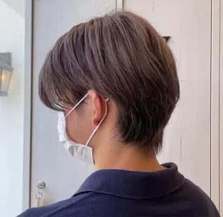 ショート カラー メンズ 濱崎 璃乃/ルプラボウのヘアスタイル