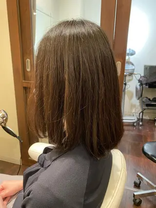ミディアム 艶ｶﾗｰ｜ｽﾄﾚｰﾄ 🍟yuki🍟のヘアスタイル
