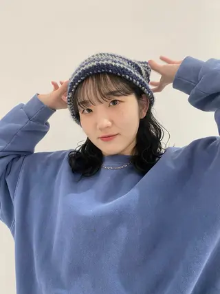 ミディアム カラー ベージュ/アレンジ /横浜/杉本千夏のヘアスタイル