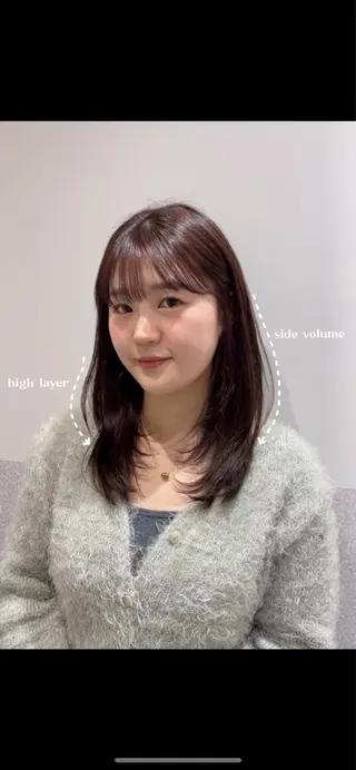 ミディアム ❤︎︎韓国ヘア❤︎︎ 𝑺𝒉𝒊𝒉𝒐のヘアスタイル