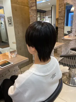 メンズ mao♡ベージュ/ 顔周りカットのヘアスタイル