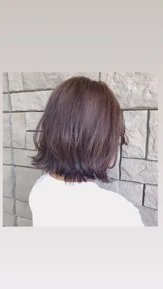 ミディアム カラー 店長/mao/ 前髪/顔周りカットのヘアスタイル