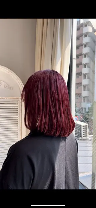 ミディアム カラー zaza所属・保坂 萌歌のヘアスタイル