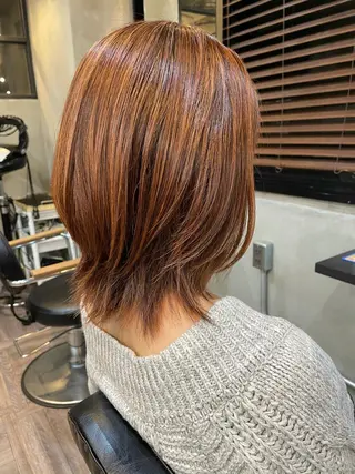 ミディアム カラー La fith 店長 城谷颯人のヘアスタイル