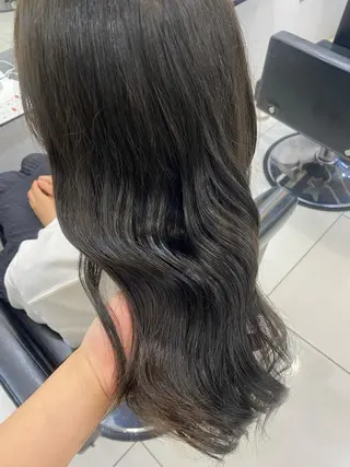 セミロング カラー 小顔ショート/透明感 カラー/チサトのヘアスタイル