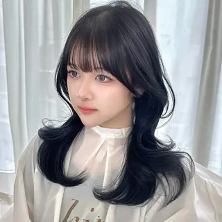 ミディアム カラー ヘアアレンジ kana 栄美容師/韓国ヘアのヘアスタイル