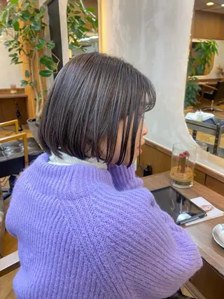 ショート カラー ハル🌸柔色/ ブリーチなし/艶髪のヘアスタイル