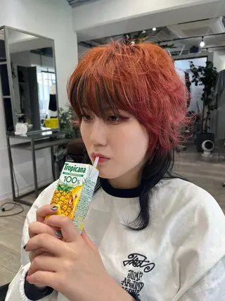 ミディアム カラー JIN/暖色カラー /髪質改善/艶髪のヘアスタイル