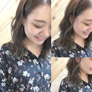 ミディアム カラー hair salon Ranun髪質改善のヘアスタイル