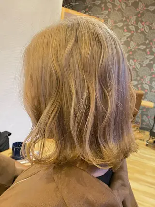 ミディアム カラー ヘアアレンジ Design Color🐰アユミのヘアスタイル