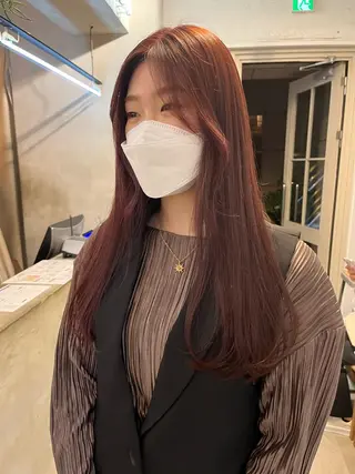 ロング カラー パーマ ヘアアレンジ メンズ キッズ ネイル マツエク・マツパ アイブロウ お洒落パーマ/ボブ ❄️Tomoka❄️のヘアスタイル