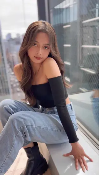 ロング カラー 韓国ヘア♡ 顔まわりカットayaのヘアスタイル