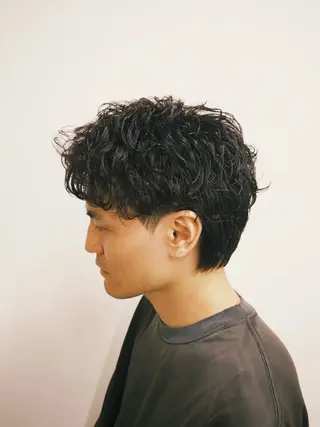 ミディアム パーマ メンズ 🏁メンズパーマ/ RYOYAのヘアスタイル