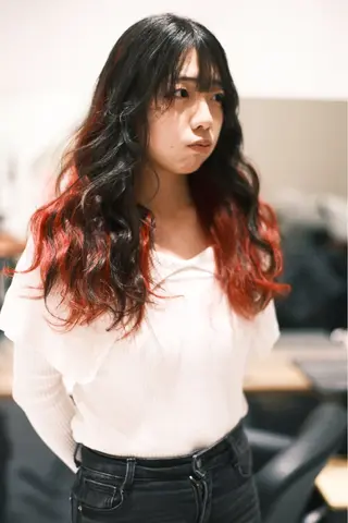 セミロング カラー ヘアアレンジ 個性爆弾💣 ダブルカラー/ゆかのヘアスタイル