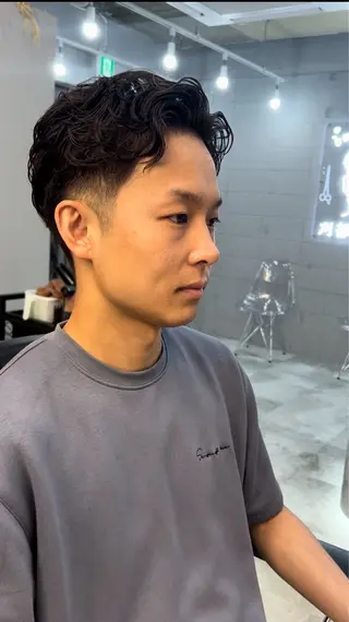 パーマ メンズ 天王寺メンズパーマ /マツムラミユウのヘアスタイル