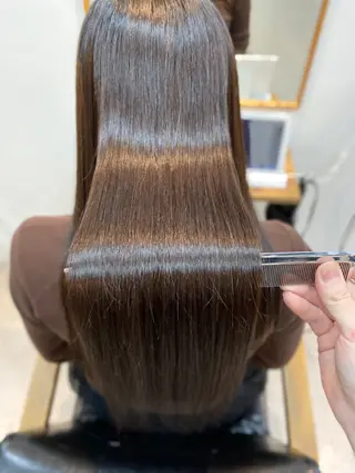 ロング Agu hair melt 明大前店所属・たかはし /縮毛矯正のヘアスタイル