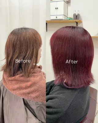 ミディアム カラー ROSSO Hair&SPA 春日部所属・関根 萌花のヘアスタイル