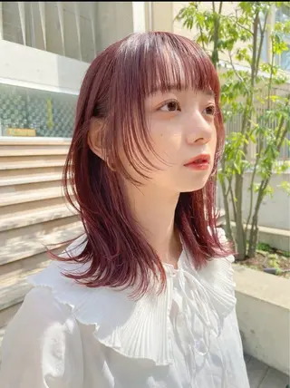 セミロング 韓国風レイヤーカット 💕髪質改善💫拓海のヘアスタイル