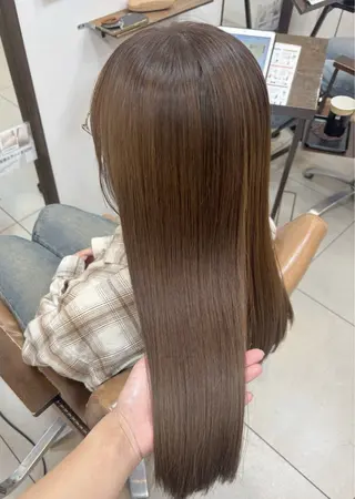 セミロング カラー 頭皮×髪質改善 透明感カラー💎中村のヘアスタイル