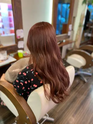 ロング カラー ヘアアレンジ メンズ 加藤 瑠美のヘアスタイル